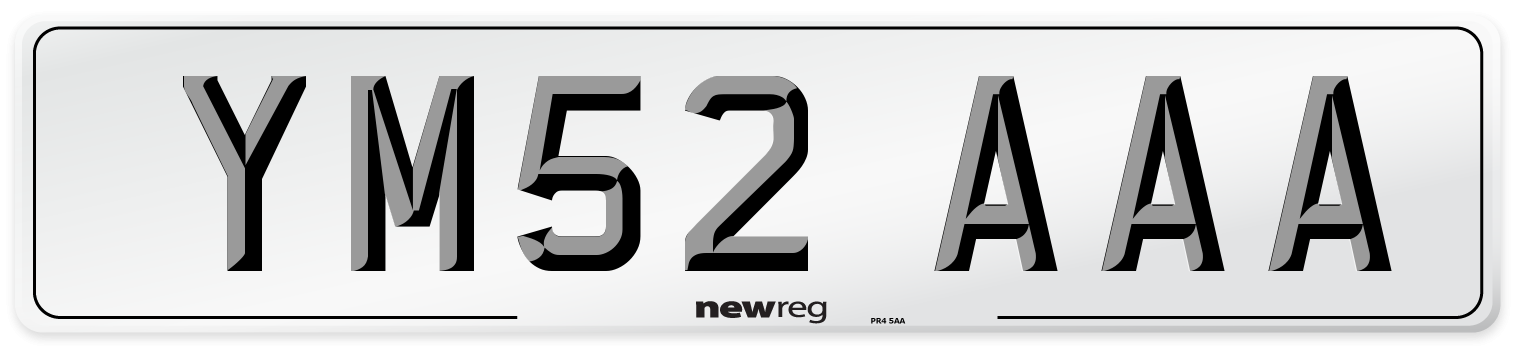 YM52 AAA Number Plate from New Reg